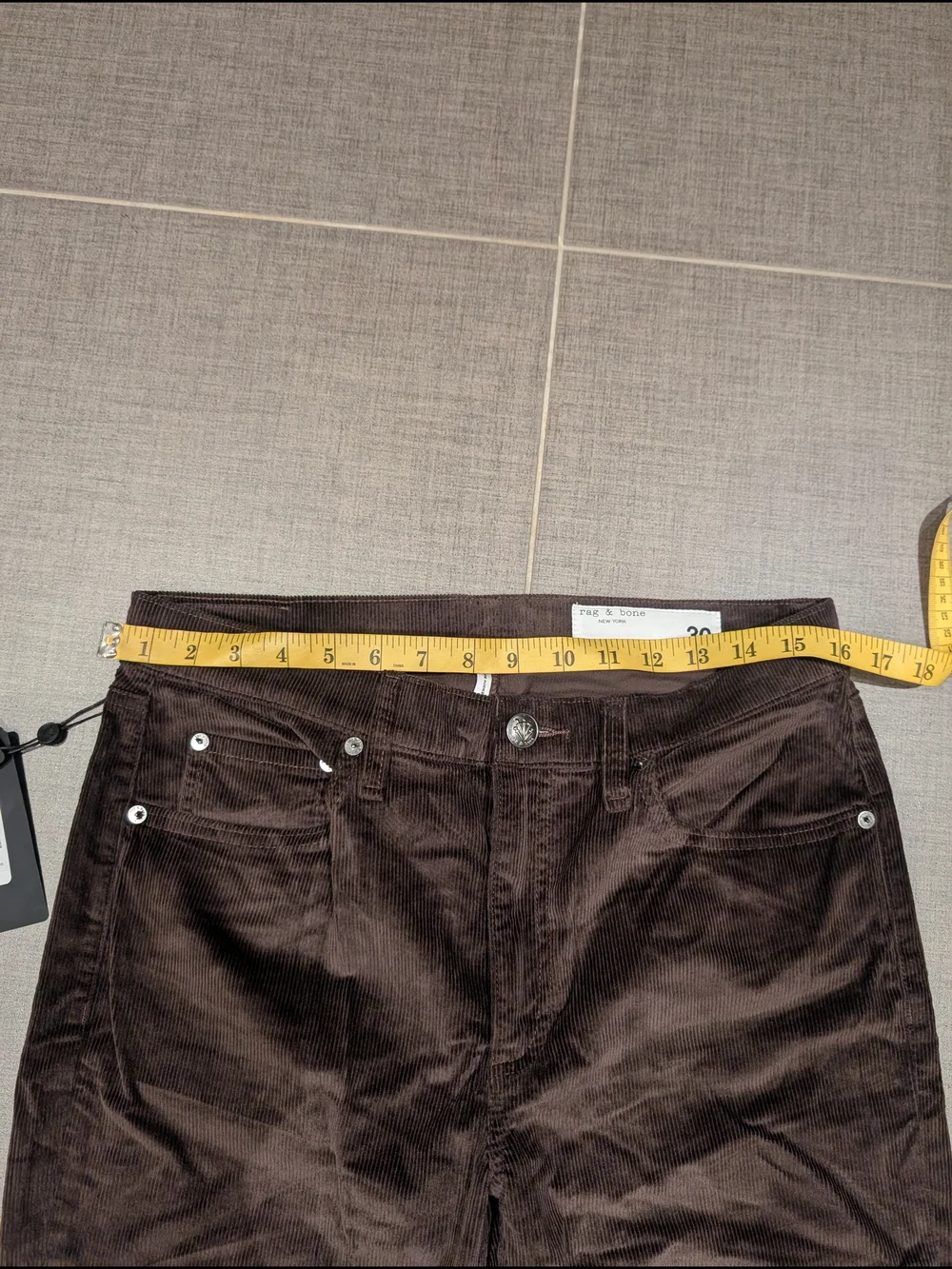 rag & bone Dark Brown Boot Cut Corduroy Jeans